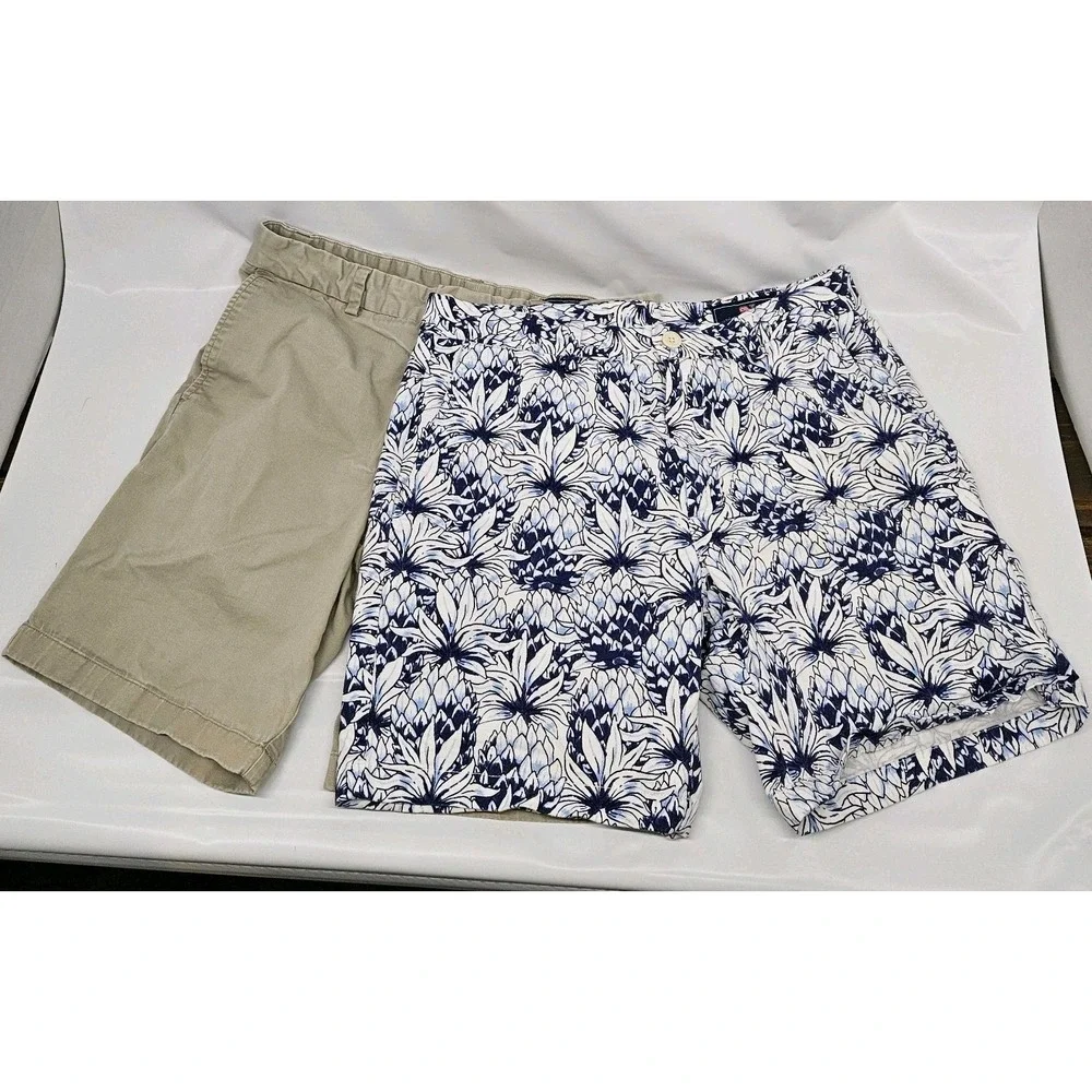 Vineyard Vines Mens Breaker Shorts Set Of 2 Floral Pattern And Kaki Size‎ 32